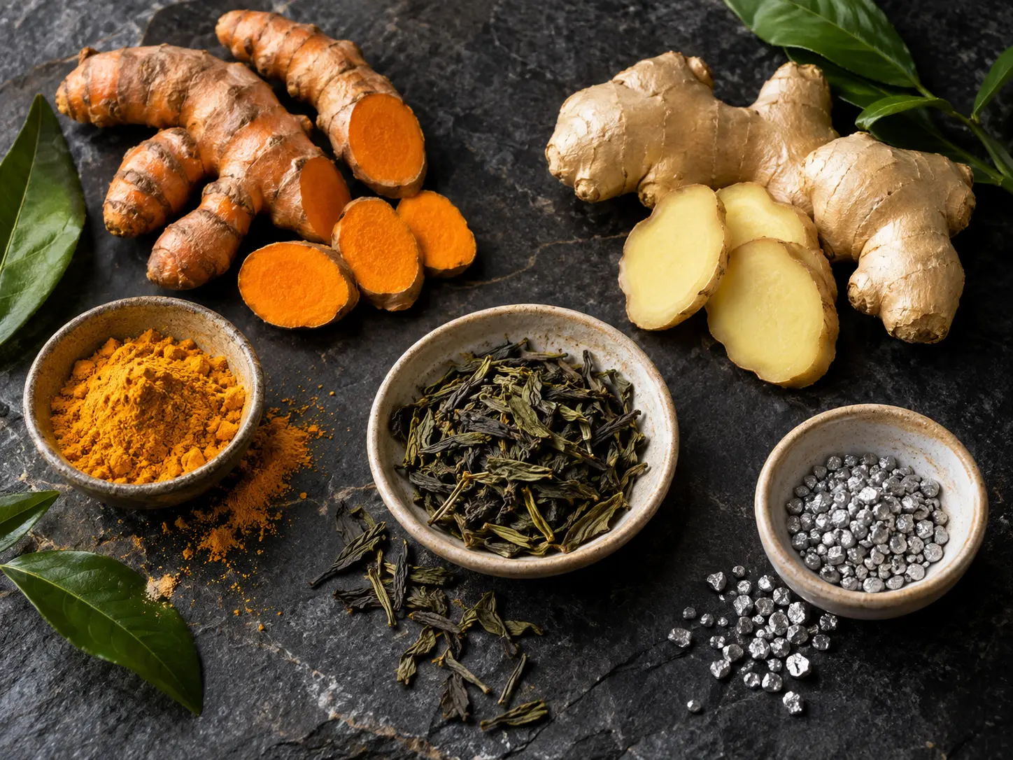 Cúrcuma, jengibre, té verde y zinc como ingredientes de DBXor